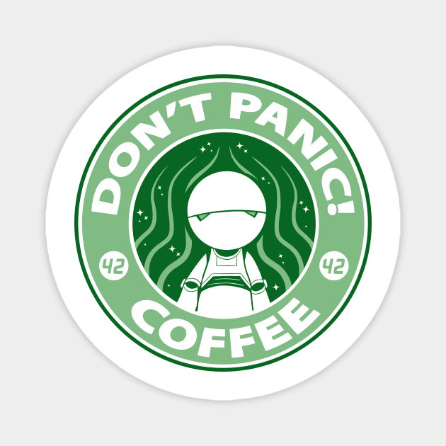 Don't Panic! Coffee Magnet by UmbertoVicente