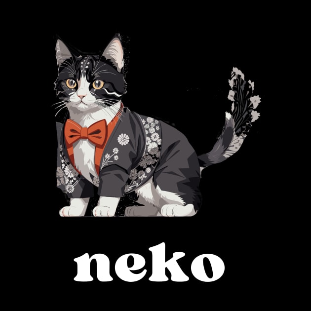 Japanese Neko Cat by Golden Eagle Design Studio