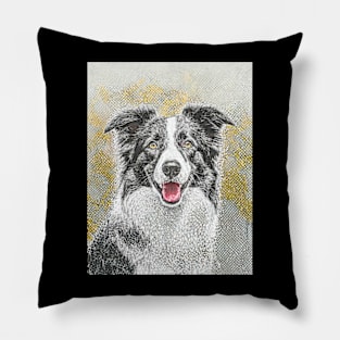 Dog Portrait - Border Collie Pillow