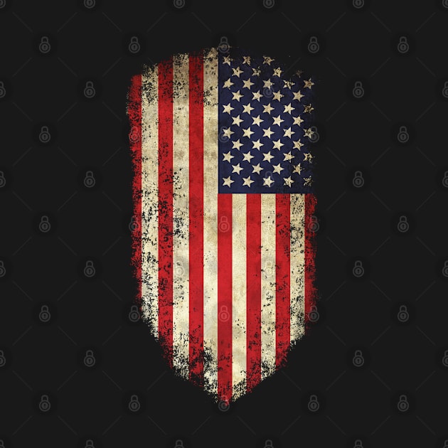 US Flag Shield by Koleidescope