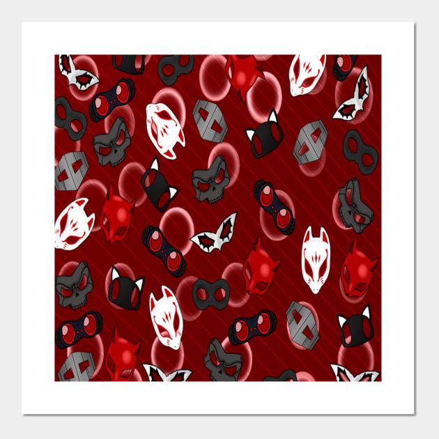 Persona Masks Persona 5 Posters And Art Prints Teepublic