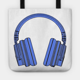 Blue headphones Tote