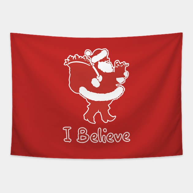 I Believe in Santa Tapestry by Flippin' Sweet Gear