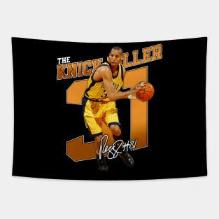 Reggie Miller Choke Sign Basketball Legend Signature Vintage Retro 80s 90s Bootleg Rap Style Tapestry