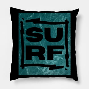 Rough ocean surf Pillow