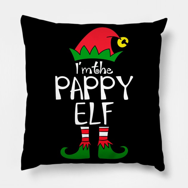 Elf Saying I'm the Pappy Elf Matching Family Group Christmas Pillow by julibirgit