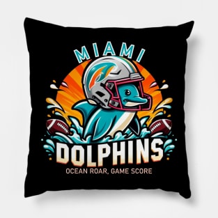 miami dolphins game score Pillow