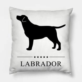 Labrador Retriever Black Silhouette Pillow