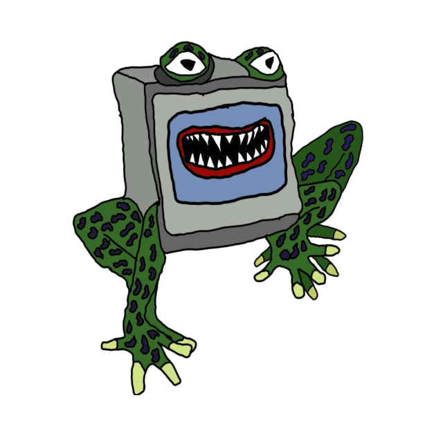 drawing television frog nightmare by Catbrat