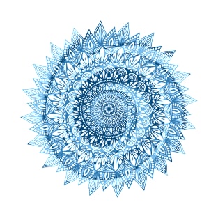 Blue Swirled Mandala T-Shirt