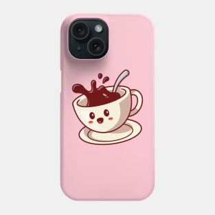 Cute Happy Coffee Cup Cartoon Phone Case