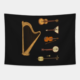 String Musical Instruments. Sticker Pack Tapestry