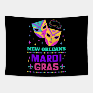 New Orleans Carnival Beads And Blings Party 2022 Mardi Gras Tapestry