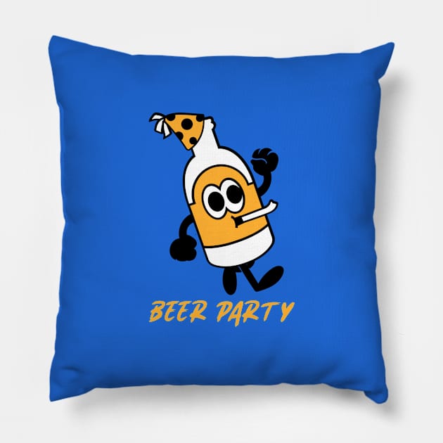 Beer Party Pillow by BeerShirtly01