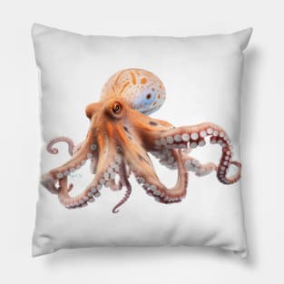 Orange Octopus Pillow