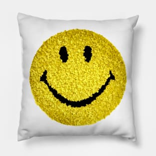 Smily Face - Melted Plastic Popcorn art Pillow