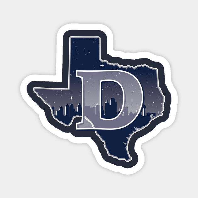 Dallas Cowboys State Outline Magnet by stayfrostybro