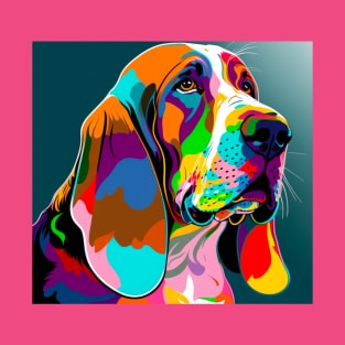 Basset Hound Pop Art T-Shirt