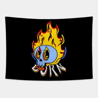 Burning Skull Tapestry