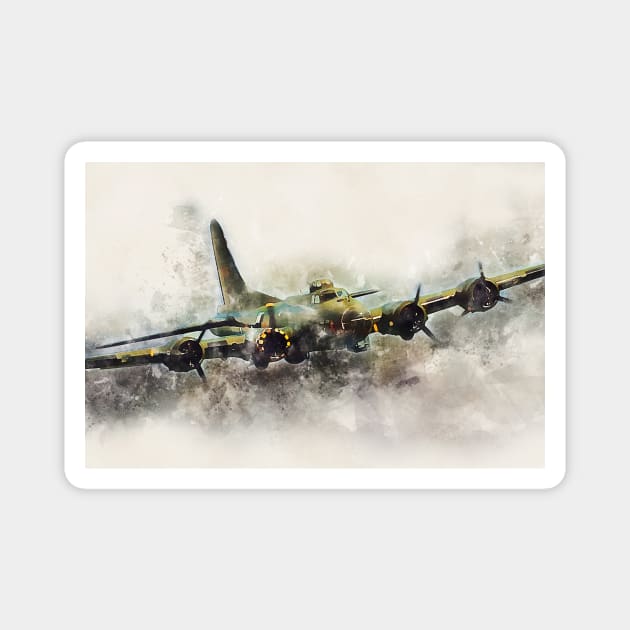 B-17 Flying Fortress - Painting Magnet by aviationart