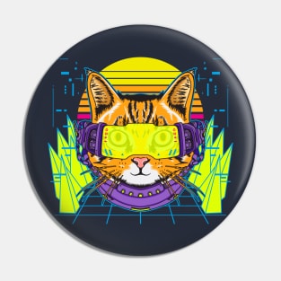 Cyberpunk Kitty Pin