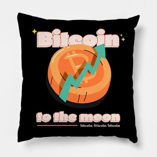 Bitcoin to the moon Pillow