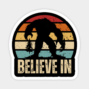 Believe In Sasquatch Bigfoot Retro Vintage For Christmas Magnet