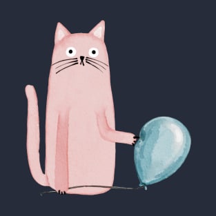 Funny cat with a balloon T-Shirt