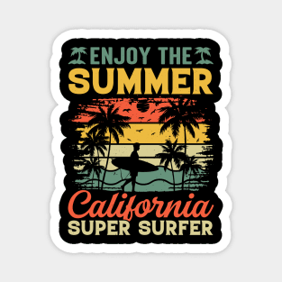 Enjoy The Summer California Super Surfer Magnet