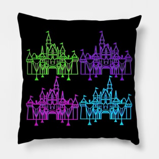 neon castles Pillow