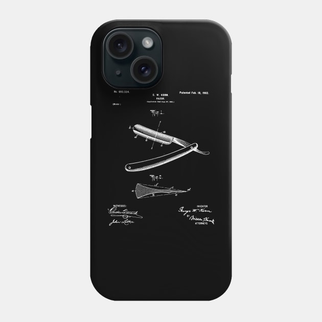 Razor patent blueprint Phone Case by Anodyle