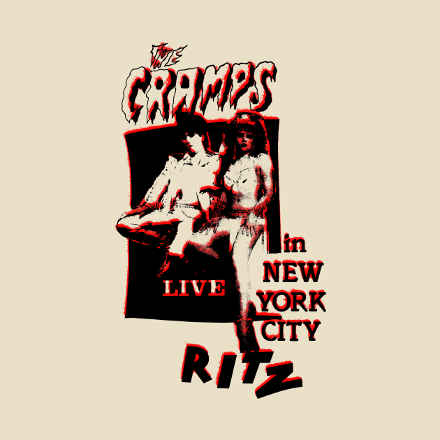 the cramps live in new york offset graphic by HAPPY TRIP PRESS