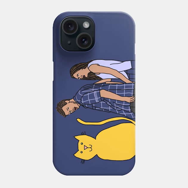 Distracted Boyfriend Meme Cats Phone Case by ellenhenryart