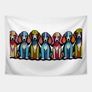Beagles - Colorful Artistic Design Tapestry