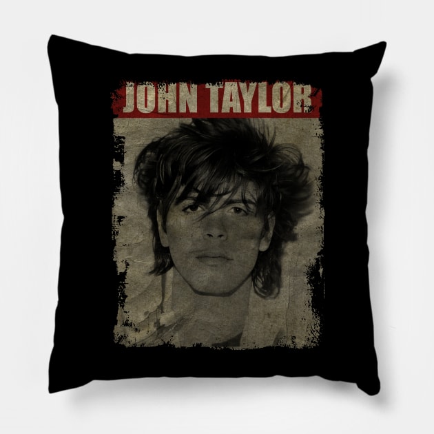 TEXTURE ART-John Taylor - RETRO STYLE Pillow by ZiziVintage