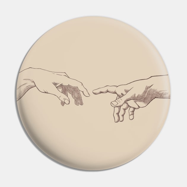 Dark Academia: Creation of Adam Sketch Pin by ElectricFangs