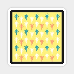 Palm trees in yellow Magnet