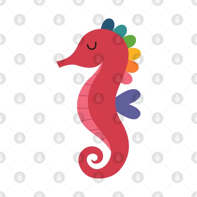 Rainbow Seahorse by AndyWestface
