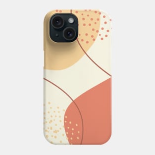 Abstract Organic Shapes Yellow Ochre, Terra Cotta and Cream Phone Case