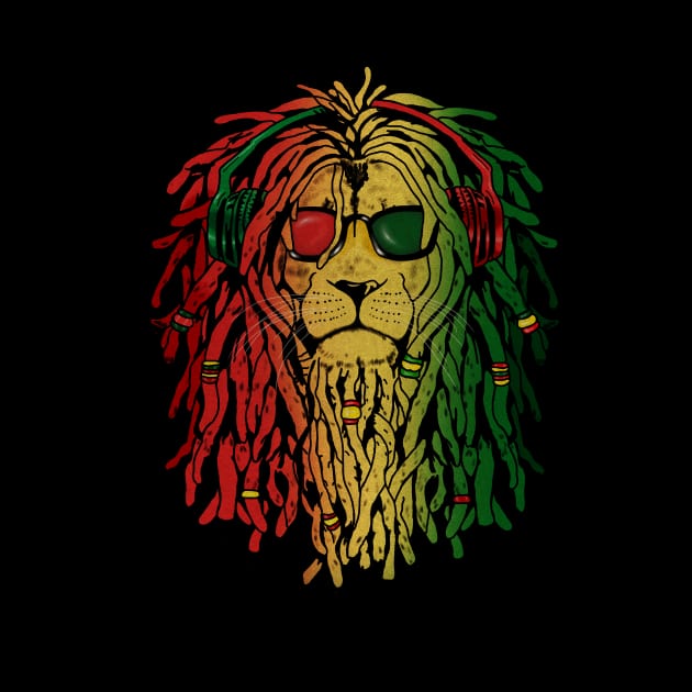 Rasta lion, African Style, Rastafarian, Jamaica by dukito