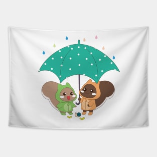 Squirrel Rainy day Tapestry