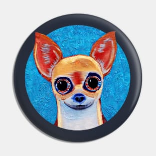 Mexican Chihuahua Folk Painting Pin