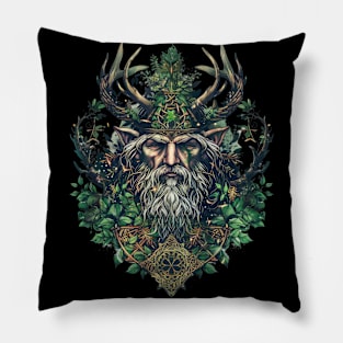 Wiccan pagan god Pillow