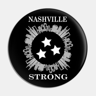 Mens Womens Nashville Tennessee Strong Pin