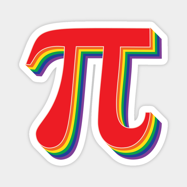 Rainbow Pi π Magnet by n23tees