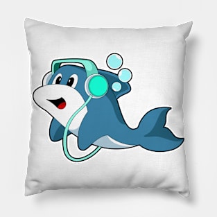 Dolphin Headphone Music Pillow