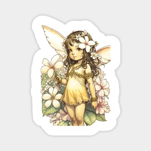 Plumeria Pikake Flower Fairy Girl Cute Hawaii Cicely Mary Barker Magnet