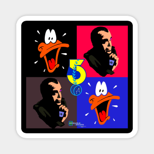 b5 pop art quad Garibaldi and daffy Magnet