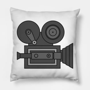Vintage Movie Camera Graphic Pillow