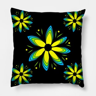 blooming flower pattern blossom blooms petals Pillow